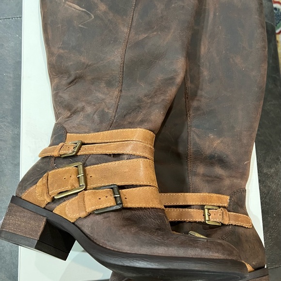 Tobacco Santa Fe Wide-Calf Riding Boot, Size 9 - Picture 10 of 12